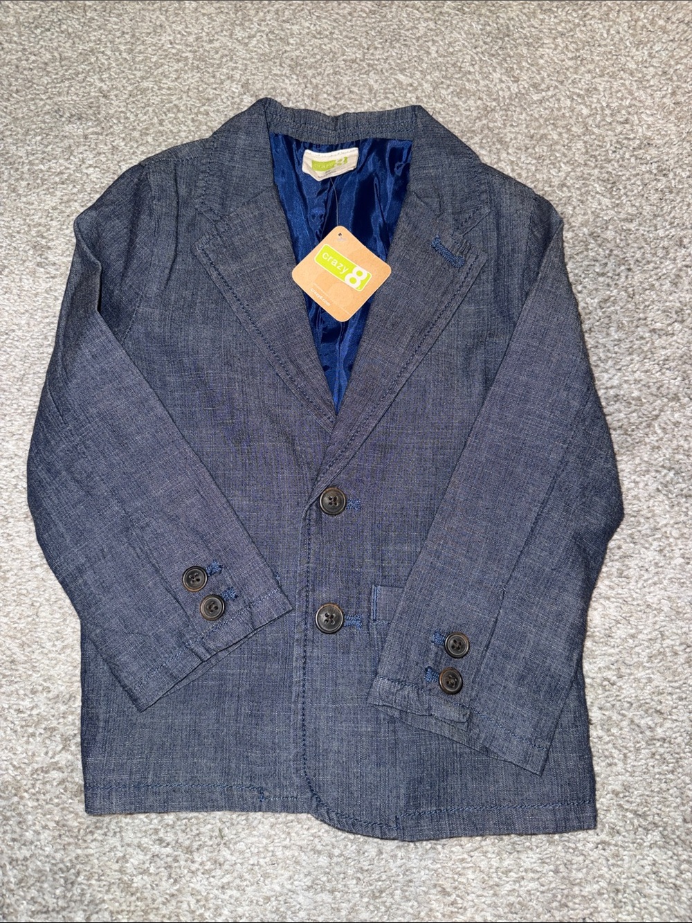 Crazy 8 Boys Denim Blue-Lined Blazer